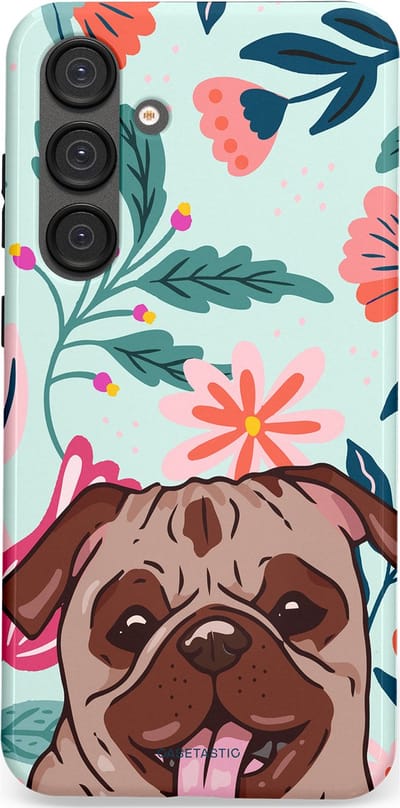 Casetastic Hoesje Geschikt voor Samsung S25 Plus - Stijlvolle Beschermende Duo-layer Case - Mopslik