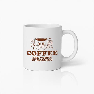 Coffee The Vodka of Morning Mok 330ml – Grappige Koffiebeker Cadeau voor Koffieliefhebbers, Vrienden & Kantoorhumor
