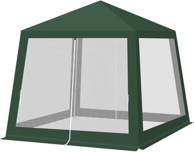 Varnox Partytent - Paviljoen tent - Buiten tent - Tuin tent - Feesttent - Mesh zijkanten - Afsluitbaar - Klamboe zijkant - Waterdicht dak - UV bescherming - 3x3 meter - Groen
