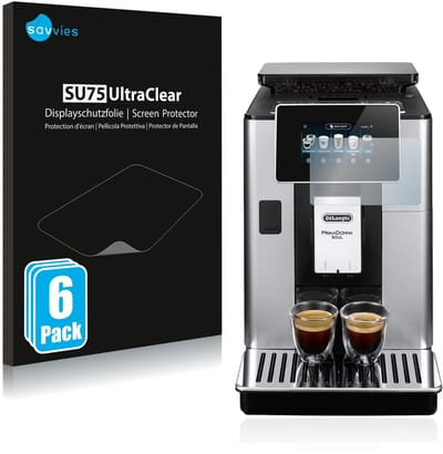 Savvies - Screenprotector voor DeLonghi PrimaDonna Soul ECAM610.74.MB - Folie Beschermfolie transparant 6 Stuks