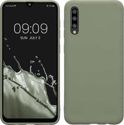 kwmobile telefoonhoesje geschikt voor Samsung Galaxy A50 - Hoesje voor smartphone - Back cover in grijsgroen