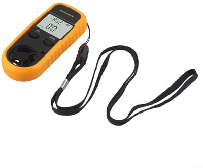 Digitale Windmeter - Luchtmeetsysteem - Buitenmetingen - Compact Draagbaar - 10.4x5.7x1.9cm - Zwart