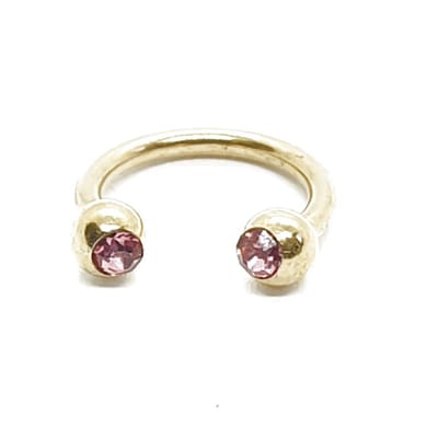Goud Met Steentjes - Neus / Septum / Helix Piercing