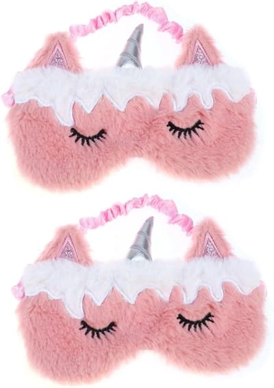 Pluche Oogmasker - Slaapkapje - Ontspannen Slapen - Zacht Warm Materiaal - 20 x 12 cm - Zoals Getoond
