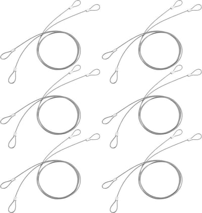 6 Stuks Roestvrijstalen Tethers 1m - Veiligheid Gecoate Lanyard Voor Bagage - Kabel Draad Touw Strap - Actie Camera Serie apparaten - Verliespreventie .