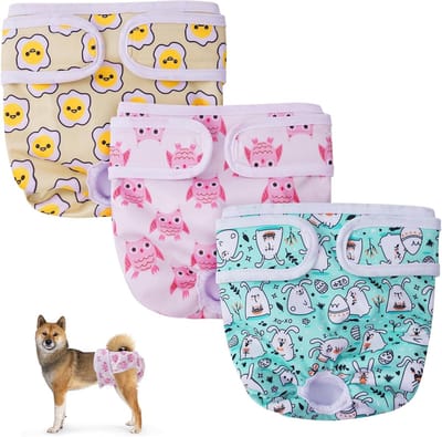 Herbruikbare Hondenluier - Absorberende Wasbare Luiers voor Vrouwelijke Honden, Puppy Hygiëne en Comfortabele Periode Panty’s voor Huisdieren