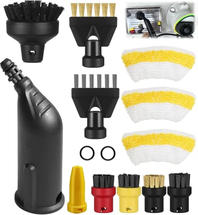 Stoomreiniger Accessoires - Reserveonderdelen Set - Grondige Reiniging - Veelzijdig Opzetstukken - 17.5 x 11.2 x 8.9 cm
