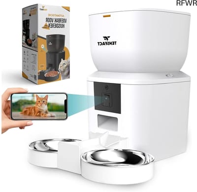 RFWR® Automatische Voerbak voor Katten met Camera - Slimme Voerautomaat met Wifi en Grote Capaciteit