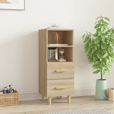 vidaXL - Dressoir - 34,5x34x90 - cm - bewerkt - hout - sonoma - eikenkleurig