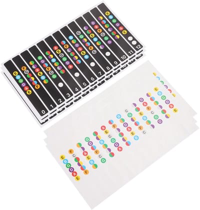 WiseGoods Premium Gitaar Fretboard Stickers Kleur Gecodeerd - 6 Stuks - Kleuren Sticker Akoestische & Elektrische Gitaren - Gift
