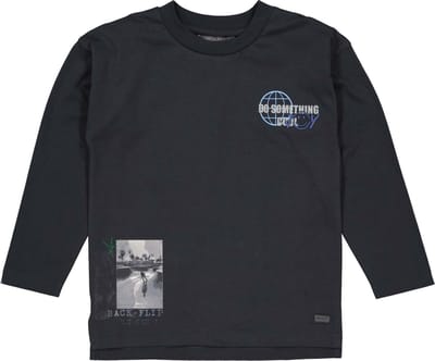 Quapi - Jongens shirt - Black Raven - Maat 92