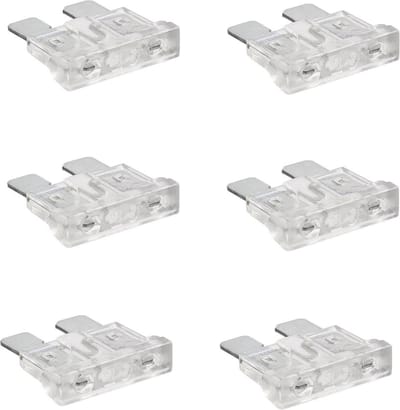 ProPlus Steekzekeringen - 25 Ampère - Transparant - 6 stuks