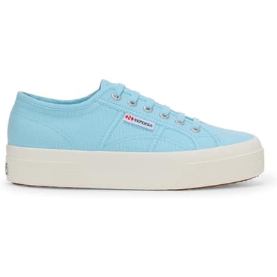 Superga Dames/Dames 2740 Veterschoenen (Kristal Azul/Avorio)