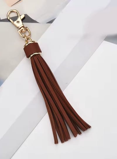 CHPN - Sleutelhanger - Keychain - PU leer - Hippe sleutelhanger - Sleutels - Flosje - Cadeau - Keys - Donkerbruin