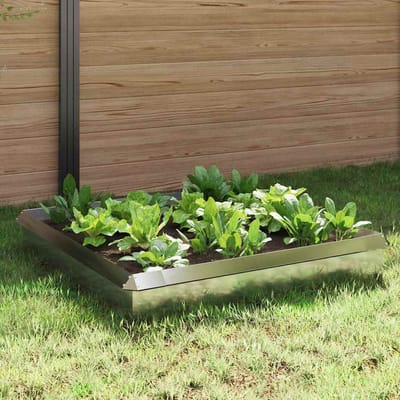 vidaXL - Slakkenhekken - 8 - pcs - 100 - x - 3,5 - x - 25 - cm - Roestvrij - staal - Zilver