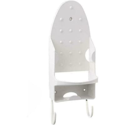Support de fer portable pour hôtel, support de planche à repasser, support mural noir et blanc, support de rangement pour fer à repasser, fournitures de rangement pour la maison blanc