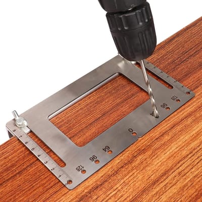 Gereedschap Geschikt voor het lokaliseren van kastgaten, boormal Geschikt voor plankdragers, geleider Geschikt voor het boren van rechte gaten