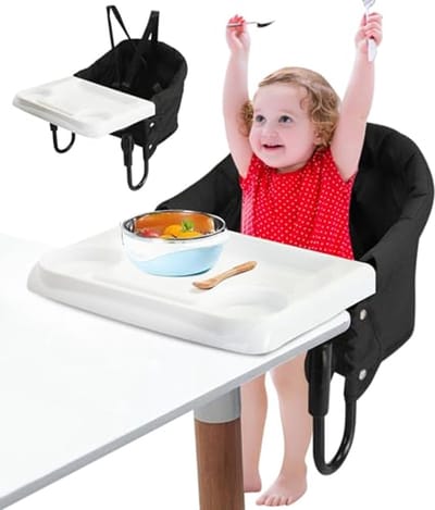 Opvouwbare Kinderstoel voor Baby met 5-Punts Veiligheidsharnas en Afneembaar Dienblad
