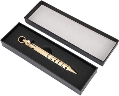 Dailygoods- Balpen Messing - Premium Gel Pen - Handtekening Pen - Schrijfgereedschap - Kantoor/School - 13cm Lengte - Schrijfpunt