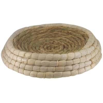 Nid pour chat en paille tissé à la main, boîte à gratter ronde et respirante pour chats, chiens, lapins, oies Bottom Diameter 45cm/17.7in