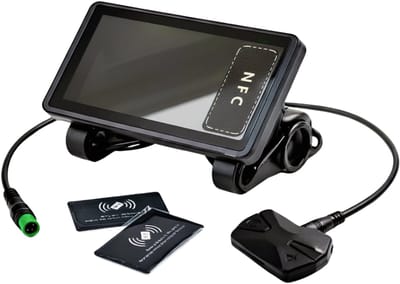 H6C Display Fatbike - LCD Scherm voor V20 Fatbike - 5-Pins Connector - Waterdicht - NFC - Snelheids & Batterijweergave