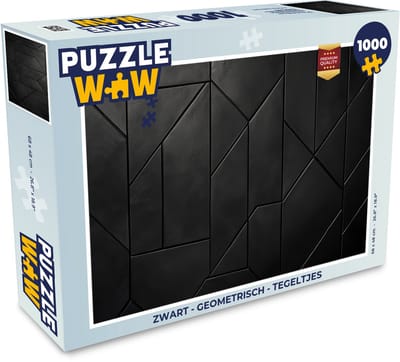 Puzzel Zwart - Geometrisch - Tegeltjes - Legpuzzel - Puzzel 1000 stukjes volwassenen