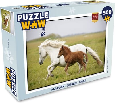 Puzzel Paarden - Dieren - Gras - Legpuzzel - Puzzel 500 stukjes