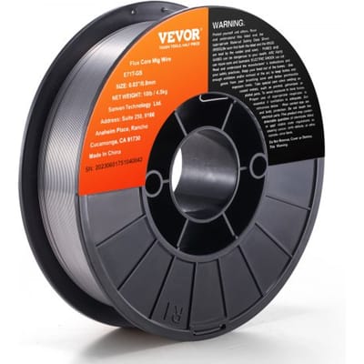 VEVOR 1 rol gevulde draad E71T-GS 0,8 mm 4,5 kg MIG/MAG lasdraad 200 mm spoeldiameter Lasdraadrol 560 MPa treksterkte Gevuld lassen zonder beschermgas