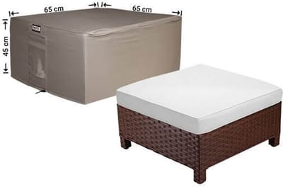 Raffles Covers Hocker hoes - 65 x 65 H: 45 cm - RFS6565 - Waterdicht - Ademend - UV-bestendig - Elastisch rijgkoord - Beschermhoes tuinmeubelen