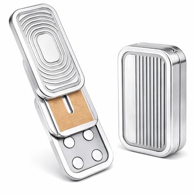 Fidget slider - Fidget Toys - Sensorisch Speelgoed - Metaal - Met opbergetui - Zilver