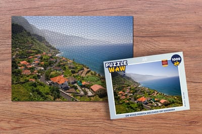 Puzzel De stad Ponta Delgada op Madeira - Legpuzzel - Puzzel 1000 stukjes volwassenen