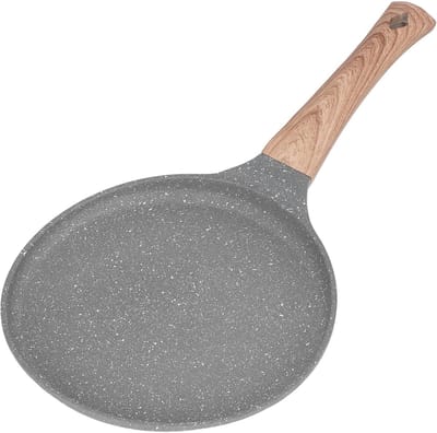 Koekenpan - Pannenkoekenpan Omeletpan - Ontbijt Koken - Magnetische Inductiebodem - Diameter 28 cm - Zwart