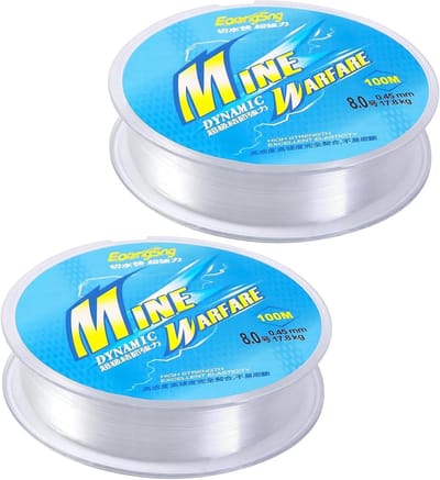 Vislijn Nylon Draad - Monofilament Lijn - Vissen Hobby - Sterke Spanning - 2x 100 Meter - Transparant