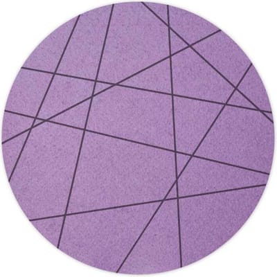Lijnen vilt onderzetter Rond - Lila - 6 stuks - Ø 10 cm - Tafeldecoratie - Glas onderzetter - Cadeau - Woondecoratie - Woonkamer - Tafelbescherming - Onderzetters Voor Glazen - Keukenbenodigdheden - Woonaccessoires - Tafelaccessoires