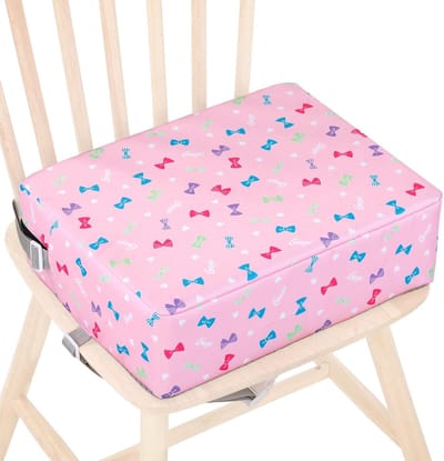 Dailygoods- Zitverhoging 12 cm - Kinderstoel - Antislip Basis - Afneembaar - Wasbaar - Hoogwaardig Polyurethaanschuim - Decoratieve Vlinderprint - Kinderzitverhoger
