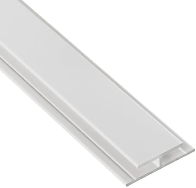 Aluminium H-profiel - Verbindingsprofiel paneel - Panelen verbinden - Gepoedercoat - 1 meter - Wit