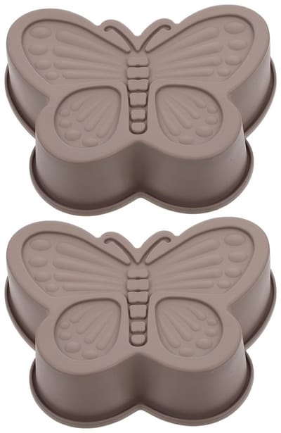Dailygoods- Cakevorm Vlinderontwerp - 2 Stuks - Siliconen Bakvorm - Non-stick - Geschikt voor Taarten - Voedselveilig Materiaal - Creatief Motief