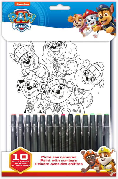 Paw Patrol kleurboek met nummers