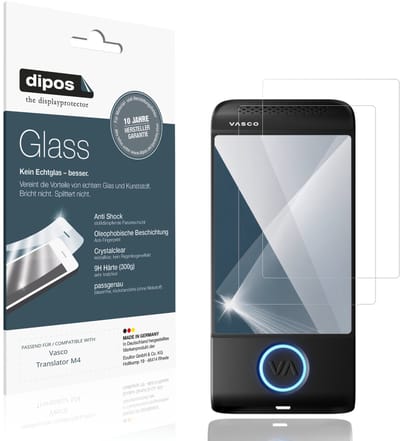dipos – 2x Pantserfolie geschikt voor Vasco Translator M4 | 9H Screenprotector