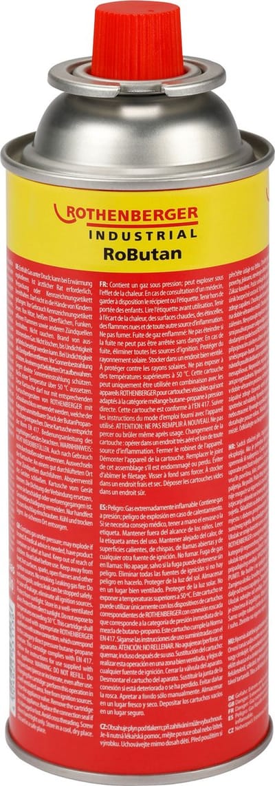 Rothenberger RoButan Gaspatroon - Campinggas - gasbus voor campingkooktoestel - 220g