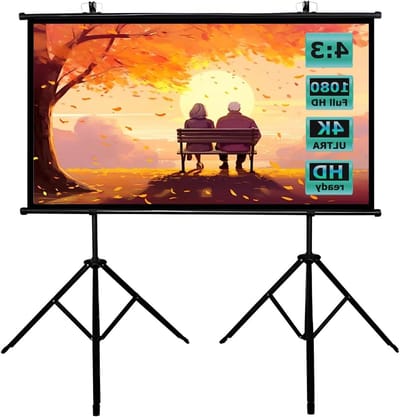 Opvouwbaar Projectiescherm - Draagbaar Scherm - Buiten Films Kijken - Kreukvrij Glasvezel - 60 inch 4:3 - Wit