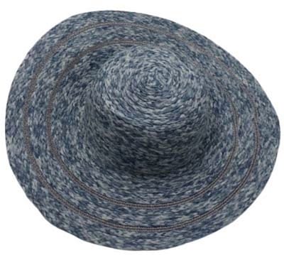 Strandhoed Zonnehoed Blauw-Zilver. Maat: M