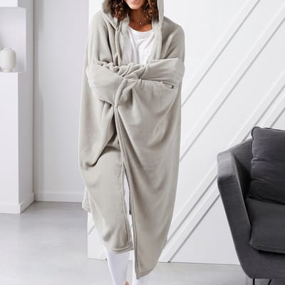 Hooded Uni Essential Plaid - Beige - 165x115 cm