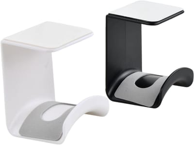 2 Stuks - Koptelefoonstandaard - Koptelefoon Houder Zelfklevend - Slijtvaste ABS Headset Bureau - Haak Zonder Boren - Wandgemonteerde Gaming Koptelefoon Stand - Belasting tot 1kg - Compact Opbergsysteem - voor Gaming Desk en Kantoor