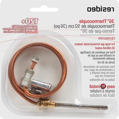 Vervangende Thermokoppel - Gasoven Thermokoppel - Ketel Reparatie - Universele Adapter - 36 inch - Silver