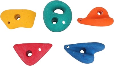 Klimstenen Set - Klimgrepen Kinderen - Buiten Spelen - Levendig Kleurrijk Hars - 5 Stuks Middel