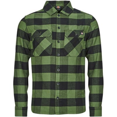 Dickies  Overhemd Lange Mouw NEW SACRAMENTO SHIRT PINE GREEN