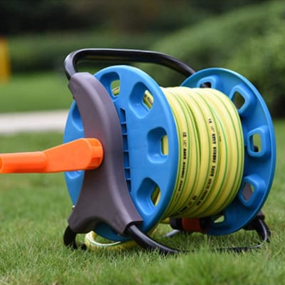 Draagbare Slanghaspel - Tuinslanghouder Wagen - Slang Opbergen - Snelle Installatie - Tot 20 Meter - Zwart