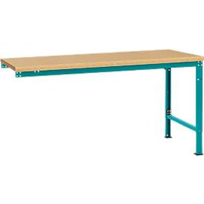 Manuflex aanbouwtafel UNIVERSAL Speciaal, tafelblad multiplex, 1750 x 1000, waterblauw