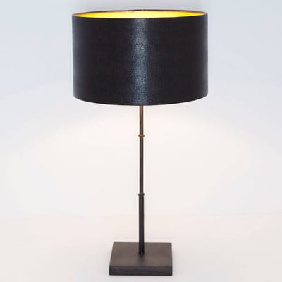 Holländer Tafellamp bamboe, bruin-zwart goud
